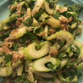 クックETU17D☆'s cooksnap of when they made 簡単！大量消費セロリとツナの炒めマヨ和え.