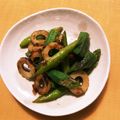水玉ぱじゃま's cooksnap of when they made 簡単!オクラとアスパラの醤油炒め.