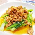 なおきんとん's cooksnap of when they made 小松菜の甘辛肉味噌がけ.