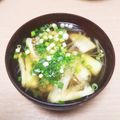 ＊丹子＊'s cooksnap of when they made 風邪に♪みょうがと茄子の味噌汁簡単.