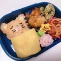 tachutachu's cooksnap of when they made キャラ弁♡きよらの卵のCMの冷え猫弁当☆.