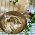 サヤスカマカン's cooksnap of when they made 暑い日にピッタリ！ピリ辛豆乳そうめん❤️.