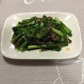 Laufen's cooksnap of when they made ピリ辛♪ニラ豚ひき肉炒め.