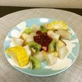☆こまっと☆'s cooksnap of when they made 華やか朝ごはん♪フルーツトーストサラダ.