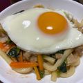 RMN6's cooksnap of when they made ほうれん草と豚肉の焼きうどん♪.