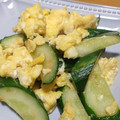 frootique's cooksnap of when they made 簡単うま塩♡きゅうりと卵の中華炒め.