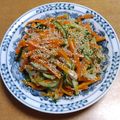 55才のおじさん's cooksnap of when they made きゅうり人参もやしのナムル.