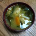 ビションちゃん's cooksnap of when they made 南瓜とワカメの味噌汁♪.