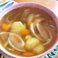 Eire's cooksnap of when they made 玉ねぎ じゃがいも 人参の 簡単スープ♪.