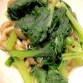 おきむや's cooksnap of when they made 小松菜としめじと油揚げの煮びたし.