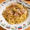 オリカ＊'s cooksnap of when they made 超簡単！レンジでカルボナーラ.
