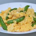 Nakatojias's cooksnap of when they made スナップエンドウコンソメ風味の卵炒め.