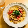 pali's cooksnap of when they made 簡単チーズとソーセージのパスタ.