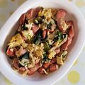紅茶とチーズケーキ's cooksnap of when they made ウインナーとピーマンの卵炒め.