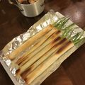 たっくんとワイン's cooksnap of when they made 揚げない♪アスパラ春巻き.