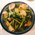 ちまるお's cooksnap of when they made 水菜と油揚げの煮びたし鶏モモ肉を加えて.