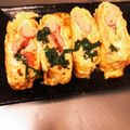 マールマル's cooksnap of when they made ぽん酢deちくわ☆カニかま☆大葉の卵焼き.