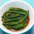 プルンバゴ's cooksnap of when they made 麺つゆで！焼きオクラの生姜びたし　どすぇ.