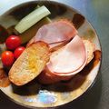 チコリママ's cooksnap of when they made カリッと焼いたベーグルに焼きハム.