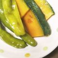 そらてんママ's cooksnap of when they made 万願寺唐辛子とカボチャの金平。.