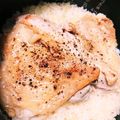 コピ朗's cooksnap of when they made 炊飯器で♡ガーリックチキンライス.