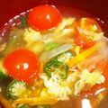 セイリク's cooksnap of when they made トマトとオクラのふんわり卵スープ.