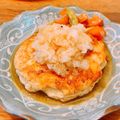 ひだりて。's cooksnap of when they made 鶏むねひき肉＊ふんわり豆腐ハンバーグ.