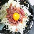 ♡のんちゃ♡♡'s cooksnap of when they made コンビニ食材だけで！生ハムユッケ.