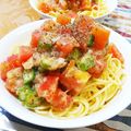 なおきんとん's cooksnap of when they made トマトとオクラとツナの冷製パスタ.