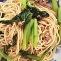 seacomet's cooksnap of when they made 小松菜とひき肉の和風パスタ.