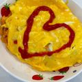 にじママ☆'s cooksnap of when they made 残りご飯で☆時短とろけるチーズオムライス.