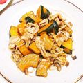 KUMI KUMI's cooksnap of when they made 簡単！豚かぼちゃの甘酢炒め.