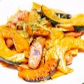 KUMI KUMI's cooksnap of when they made かぼちゃとソーセージのソテー.