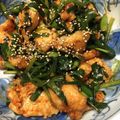 クック6A01DE☆'s cooksnap of when they made 鶏ささみとニラのピリ辛炒め.