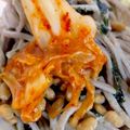 よーよー1970's cooksnap of when they made 納豆キムチ蕎麦.