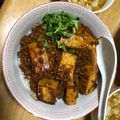 クック9QQOVE☆'s cooksnap of when they made ベジタリアンのためのピリ辛マーボー豆腐丼.