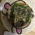 クックMY8G6D☆'s cooksnap of when they made 定番の味付け！！牛肉もやしとエリンギ炒め.