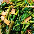 ペキのリリー's cooksnap of when they made 超簡単♪空芯菜とベーコンのバター醤油炒め.