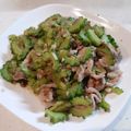 らぶにゃんG's cooksnap of when they made ゴーヤと豚肉のニンニク醤油炒め.