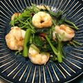 センセン's cooksnap of when they made 空芯菜と海老のガーリック炒め♡.