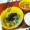 向日葵nyanko♪'s cooksnap of when they made （オクラと青シソ•梅干し•納豆）ネバそば.