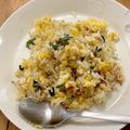 れなの's cooksnap of when they made 焦がし醤油薫る～♪大葉じゃこウメ炒飯.