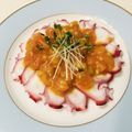 キュウ～'s cooksnap of when they made 【タコのカルパッチョ（ガーリックトマト）.