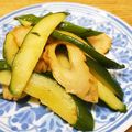 みぽぴぽ's cooksnap of when they made きゅうりとちくわのラー油炒め.