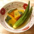 クックLK62EU☆'s cooksnap of when they made ☆かぼちゃとオクラの煮もの☆.