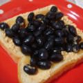 くっくのん's cooksnap of when they made 黒豆きなこﾄｰｽﾄ☆.