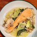 ココ0909's cooksnap of when they made 【準備5分！】鮭と野菜の酒蒸し.