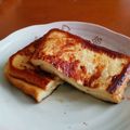 モコナもどき's cooksnap of when they made 甘くない☆チーズ入りフレンチトースト.