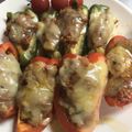 優木星's cooksnap of when they made オーブンで簡単♡まるごとパプリカの肉詰め.