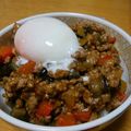 たくじろうさんたろう's cooksnap of when they made ☆ひき肉夏野菜丼☆.